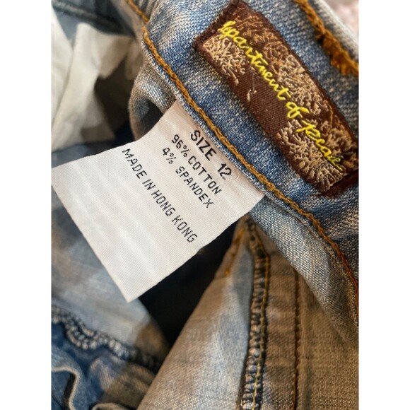 Department Of Peace Women’s Vintage Embellished Straight Jeans size 12 Stretch - Picture 8 of 8